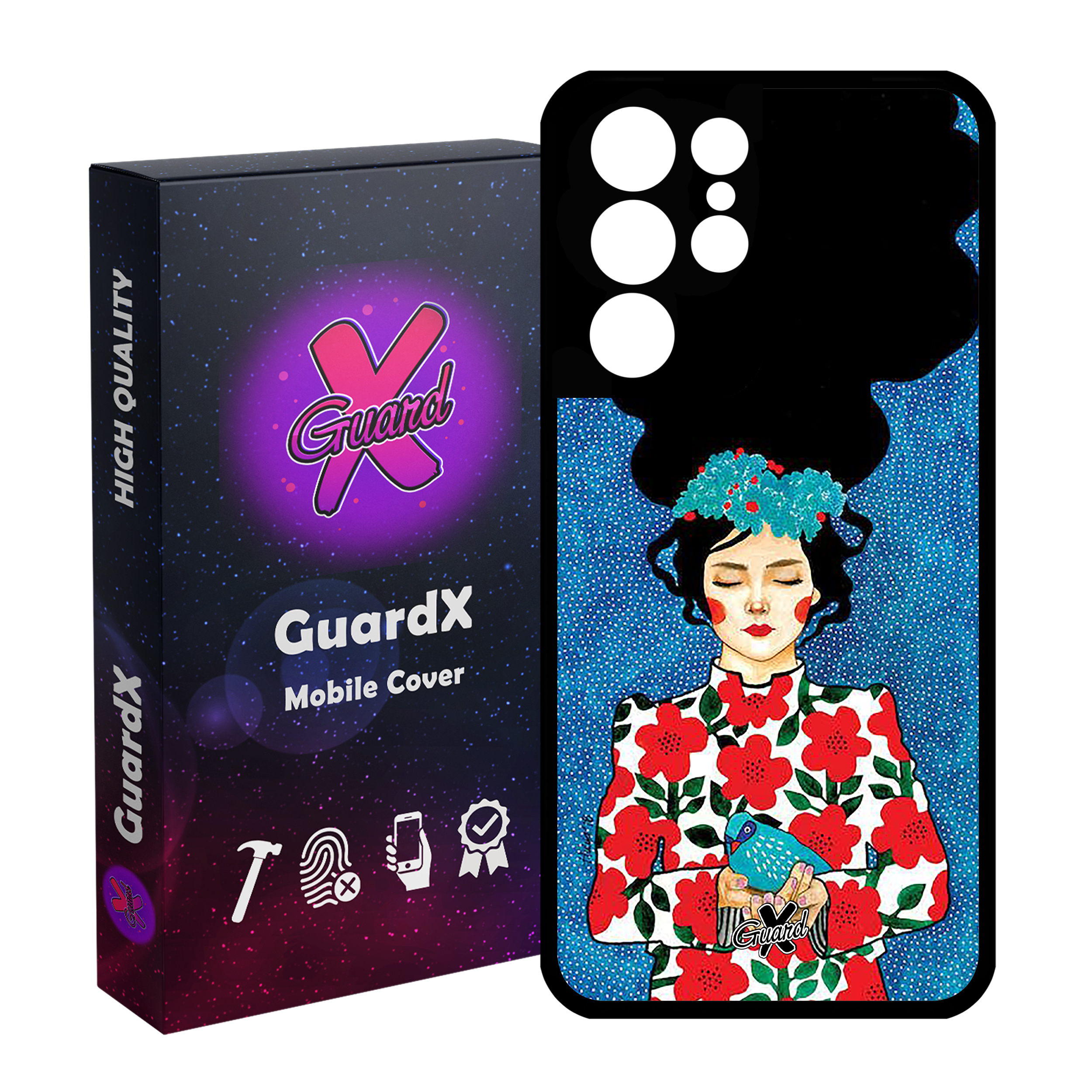 کاور گارد ایکس طرح Girl مدل Glass10137 مناسب برای گوشی موبایل سامسونگ Galaxy S21 Ultra