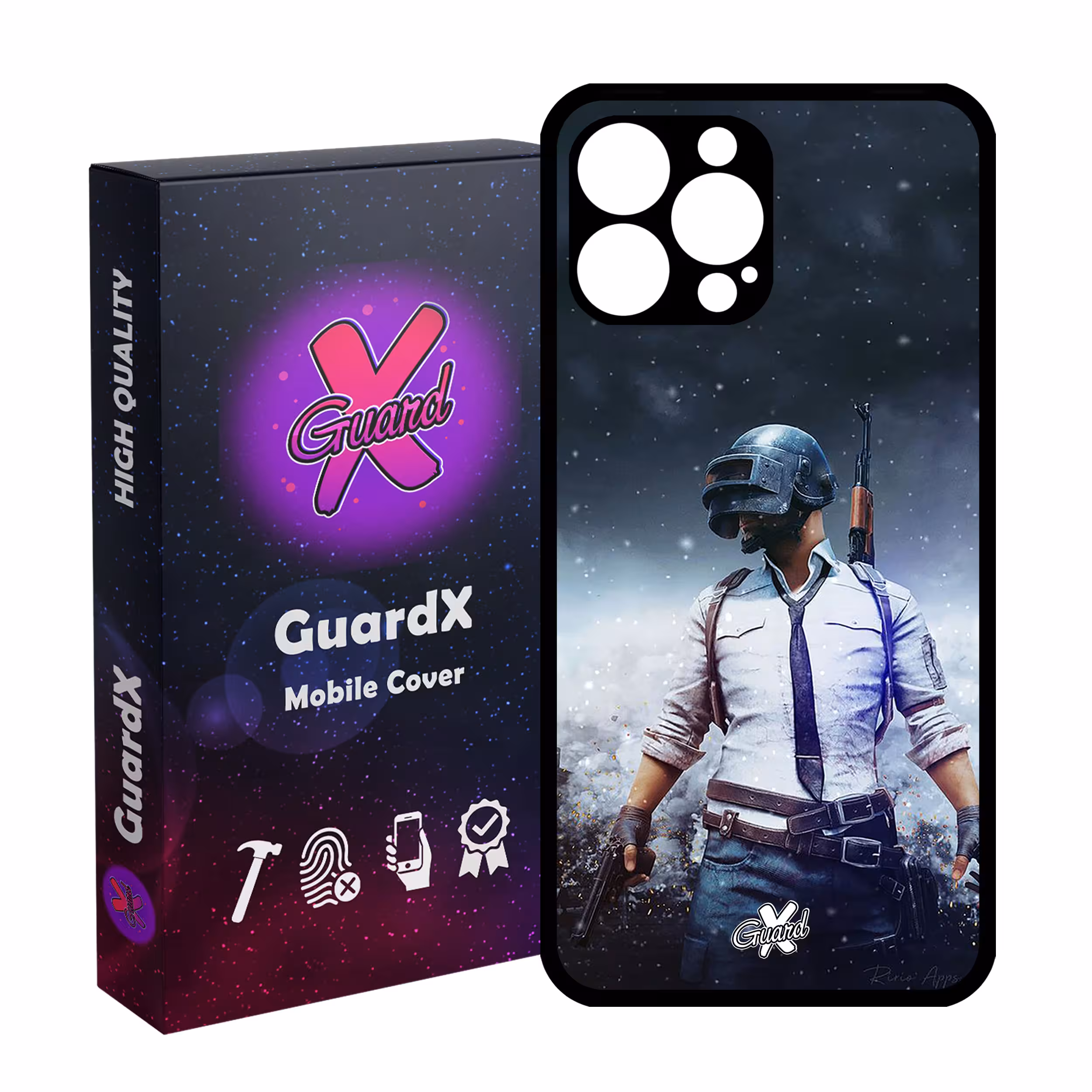 کاور گارد ایکس طرح Pubg مدل Glass10039 مناسب برای گوشی موبایل اپل iPhone 13 Pro Max