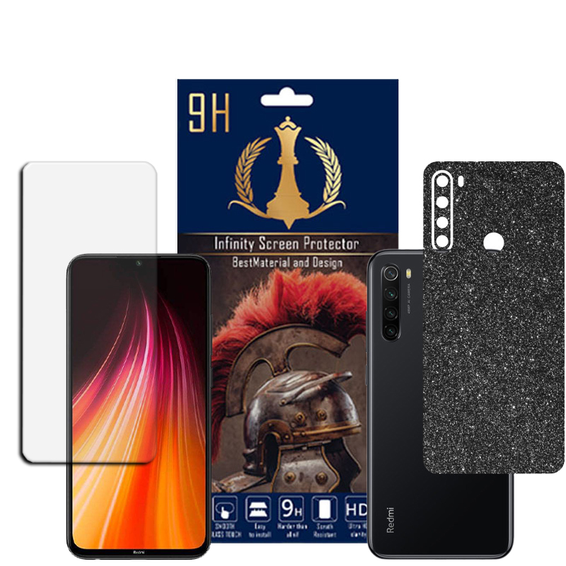برچسب پوششی اینفینیتی مدل PRO MAX مناسب برای گوشی موبایل شیائومی REDMI NOTE 8 / REDMI NOTE 8 2021 / REDMI NOTE 8T به همراه محافظ صفحه نمایش