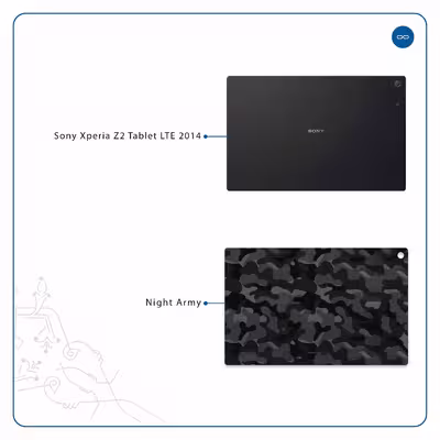 برچسب پوششی ماهوت مدل Night-Army مناسب برای تبلت سونی Xperia Z2 Tablet LTE 2014