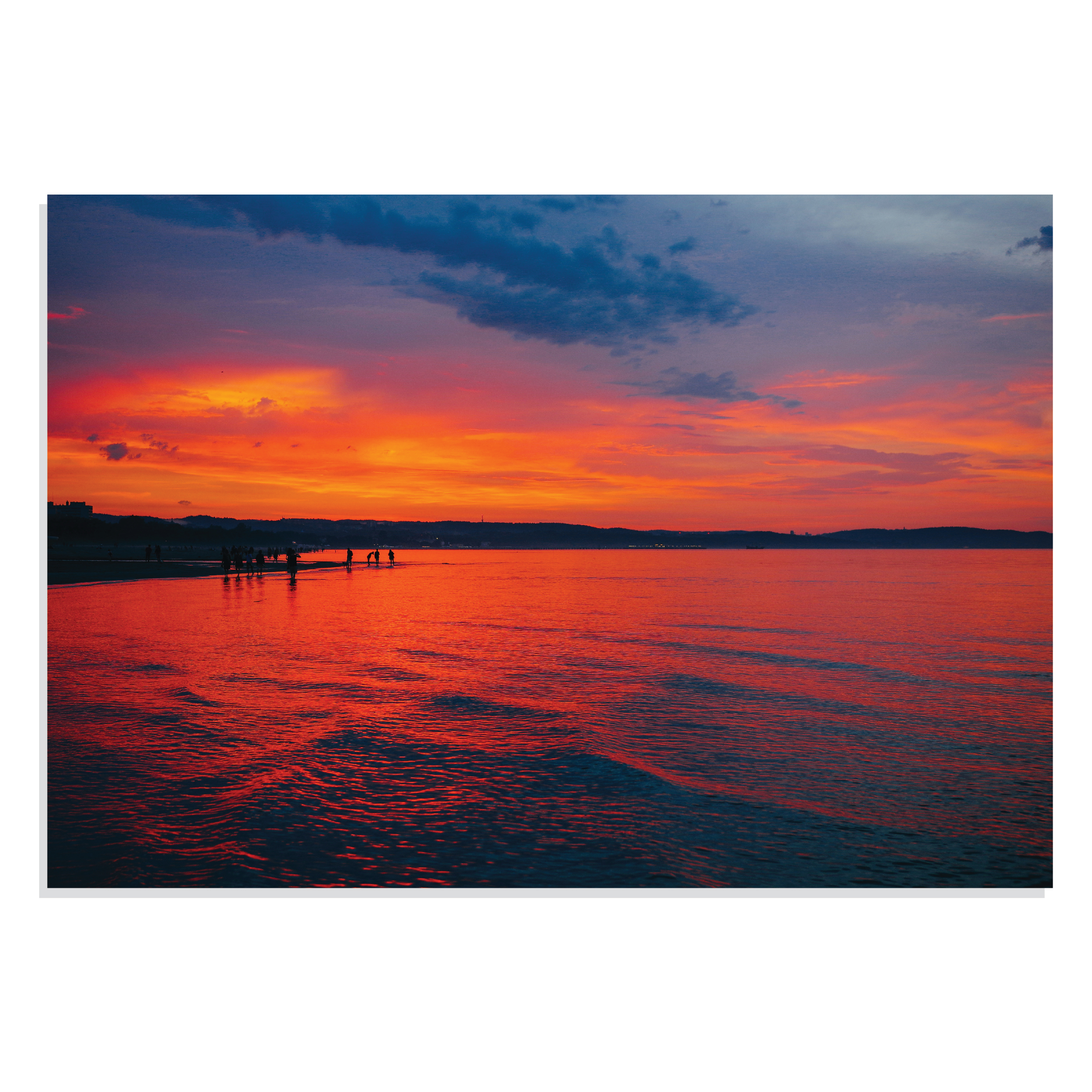 تابلو شاسی طرح غروب آفتاب و دریا Sunset &amp; Sea مدل NV0874