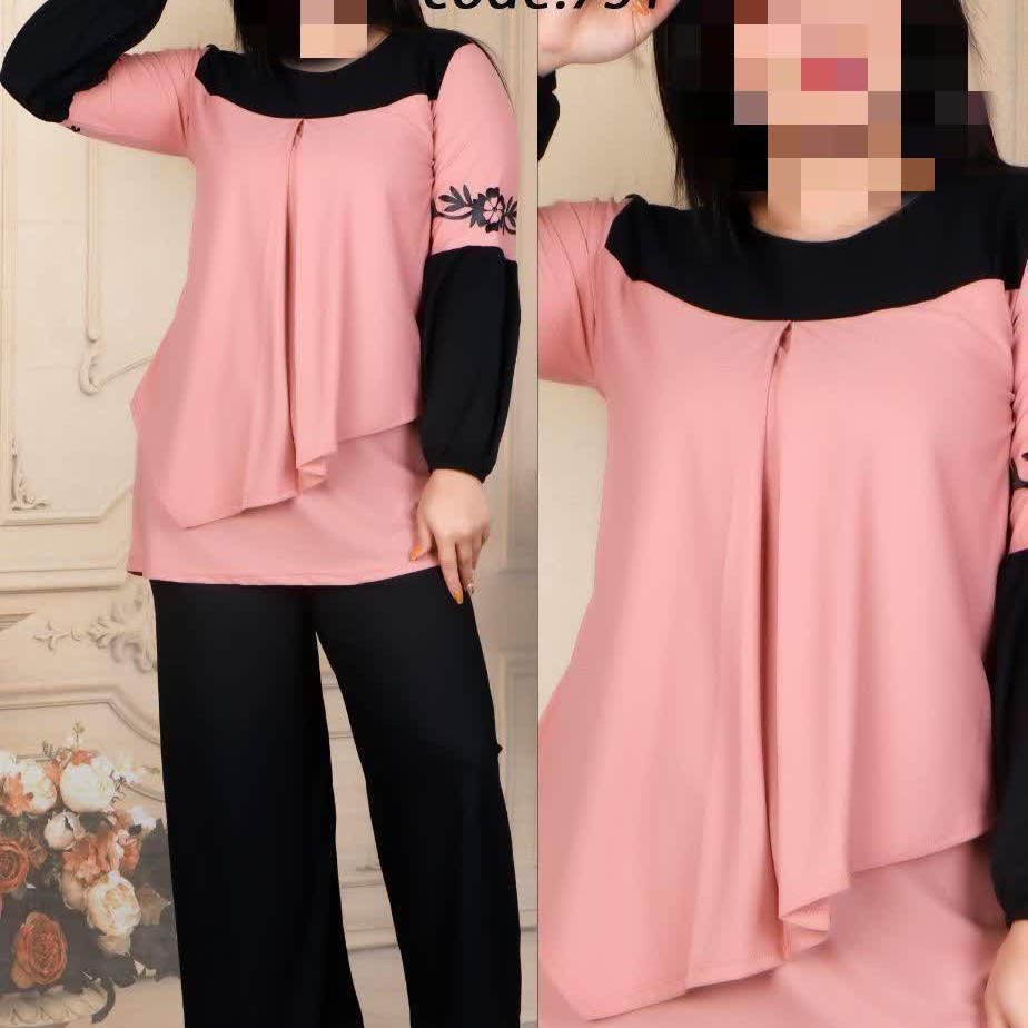 تونیک شلوار زنانه آستین لیزری