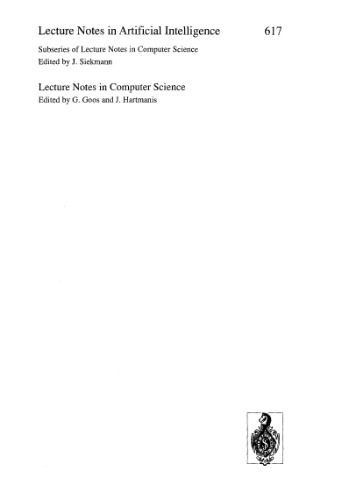 خرید و دانلود نسخه کامل کتاب Advanced Topics in Artificial Intelligence: International Summer School Prague, Czechoslovakia, July 6–17, 1992 Proceedings