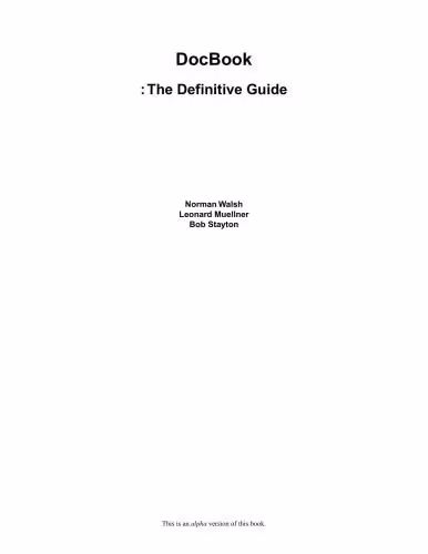 خرید و دانلود نسخه کامل کتاب DocBook: The Definitive Guide