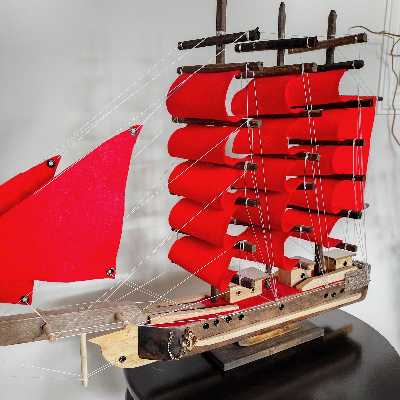 دکوری مدل کشتی چوبی دزدان دریایی