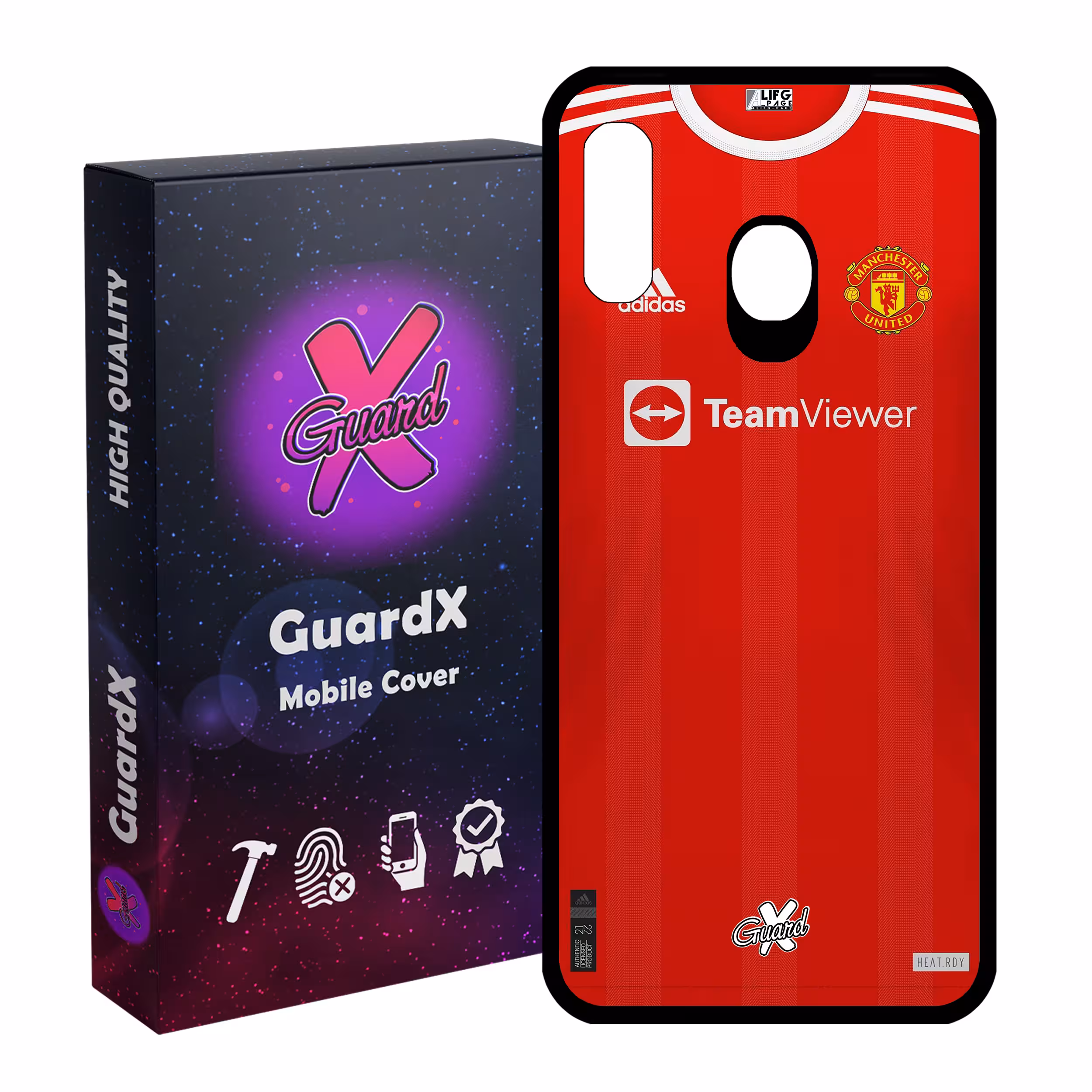 کاور گارد ایکس طرح منچستر یونایتد مدل Glass10376 مناسب برای گوشی موبایل سامسونگ Galaxy A20 / A30 / M10s