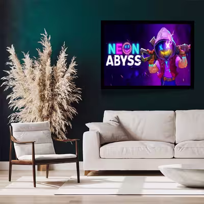 تابلو مدل neon abyss کد F-14024