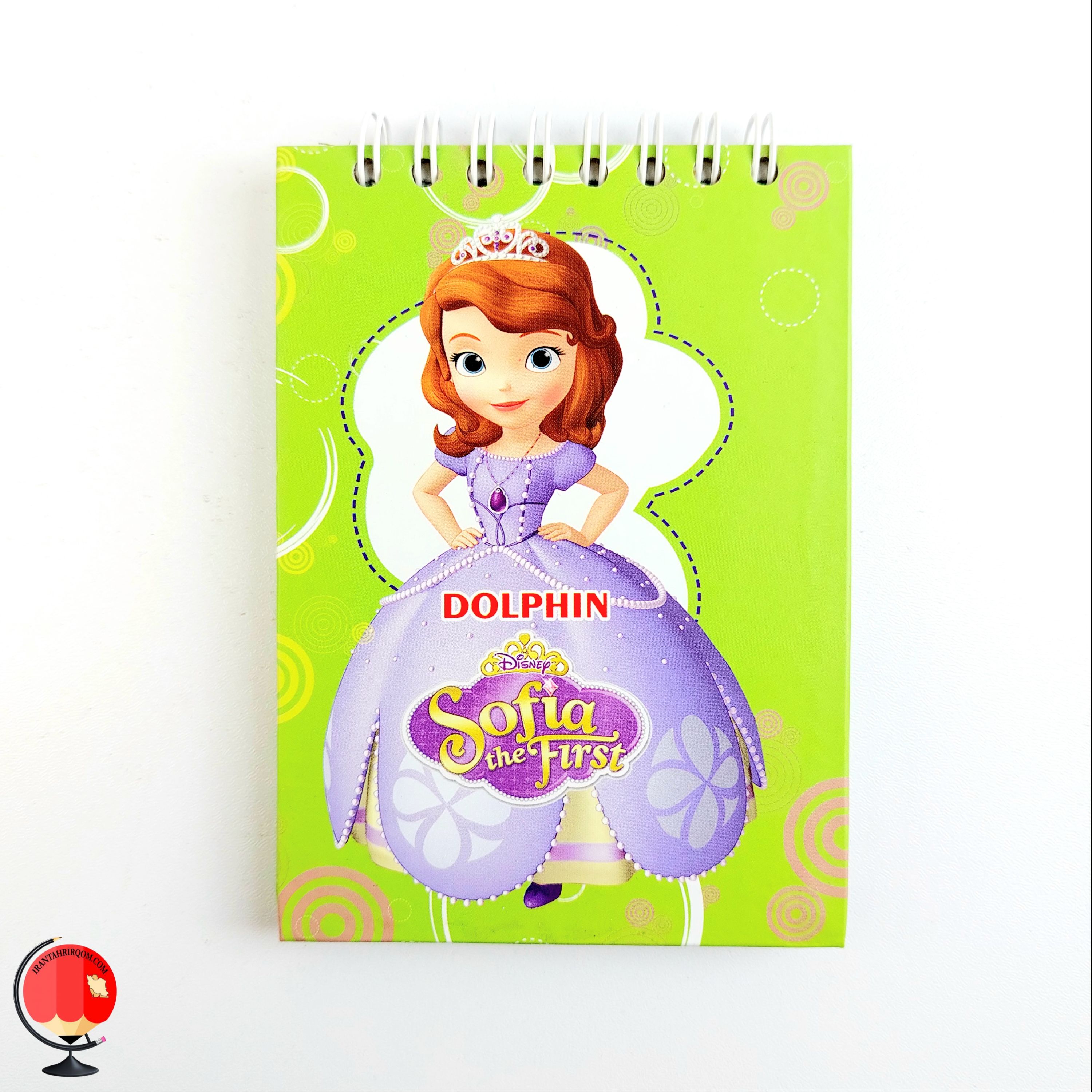 دفترچه یادداشت دلفین60 برگ سیمی جلد سخت طرح سوفیا کد 25719