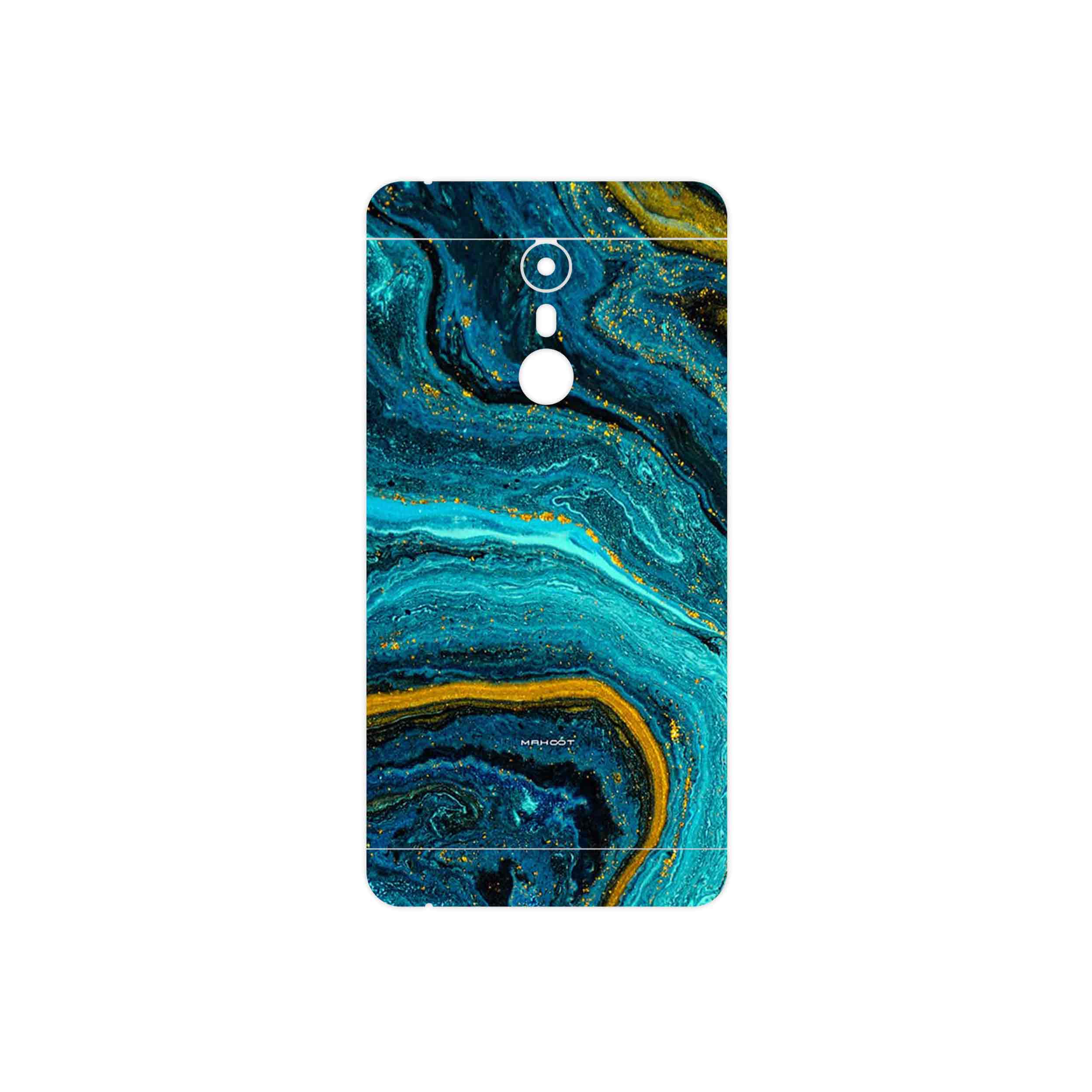 برچسب پوششی ماهوت مدل Turquoise marblewith golden streaks مناسب برای گوشی موبایل یومی Super