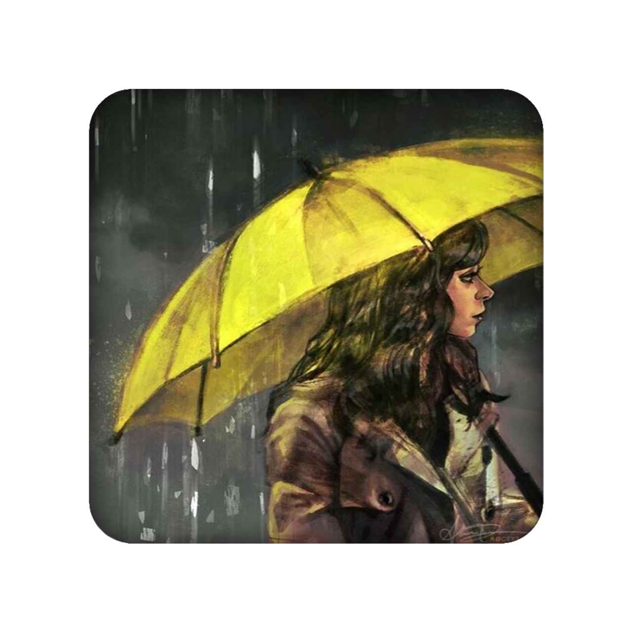 زیر لیوانی طرح دختر کد 1211