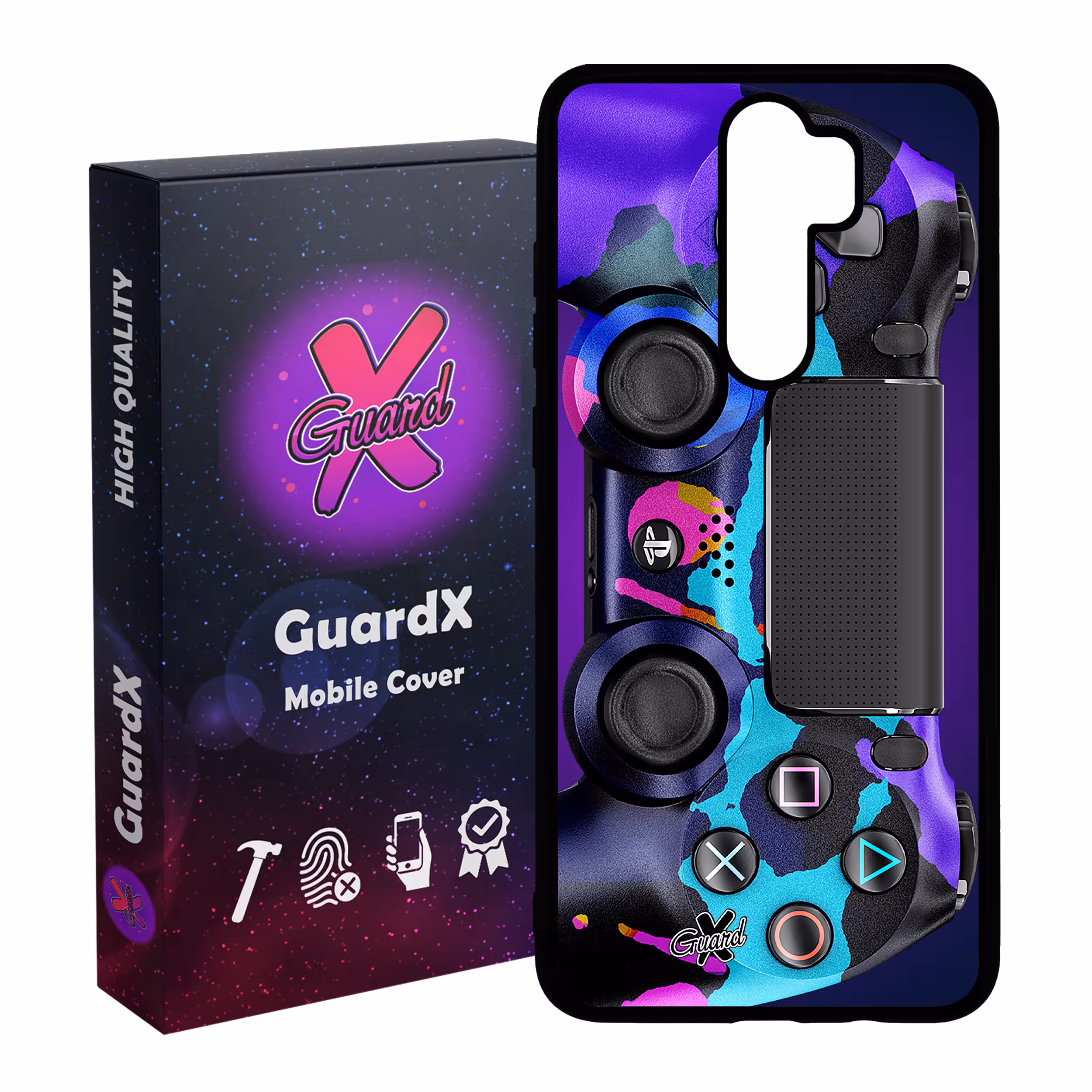 کاور گارد ایکس طرح PS4 Controller مدل Glass10089 مناسب برای گوشی موبایل شیائومی Redmi 9 / 9 Prime