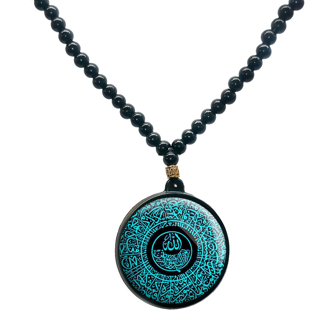 گردنبند پرمانه طرح ادعیه و مذهبی کد pmd.727 مدل دو طرفه