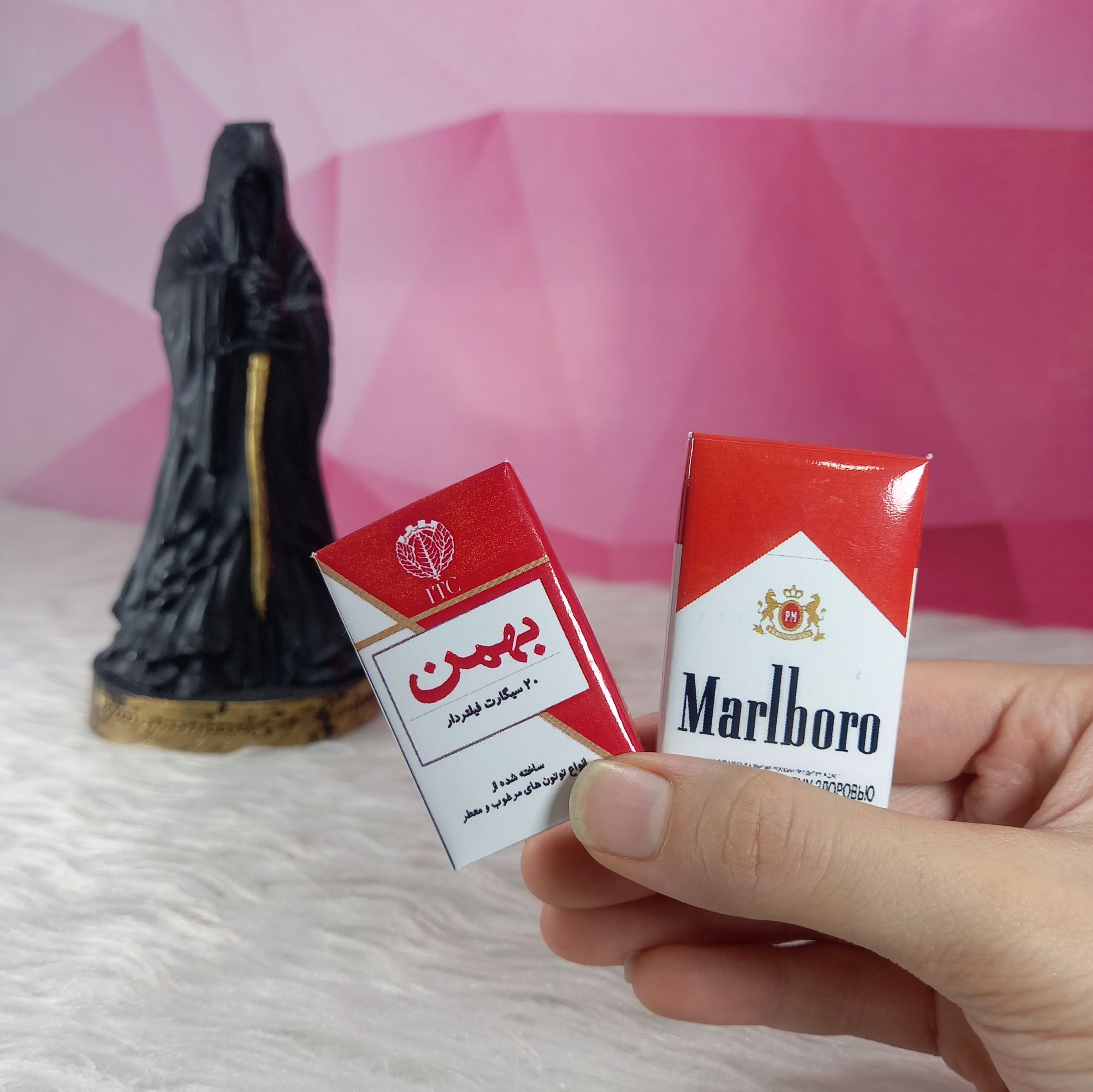 ماکت مینیاتوری سیگار بهمن و سیگار ماربرو1عددی وانتخابی-مگنت سیگار-گلدونه