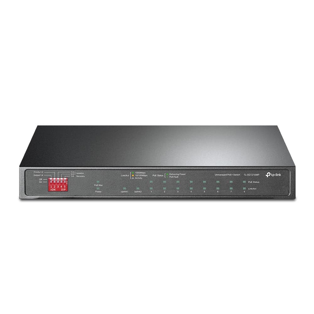 TPLINK TL-SG1210MP 10-Port Gigabit Desktop Switch with 8-Port PoE - تکنو لینک 148