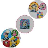 بشقاب دیوارکوب سفالی مدل رویای کودکانه کد 3 مجموعه 3 عددی