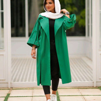 مانتو اسپرت زنانه داکرون مدل استین پرچ