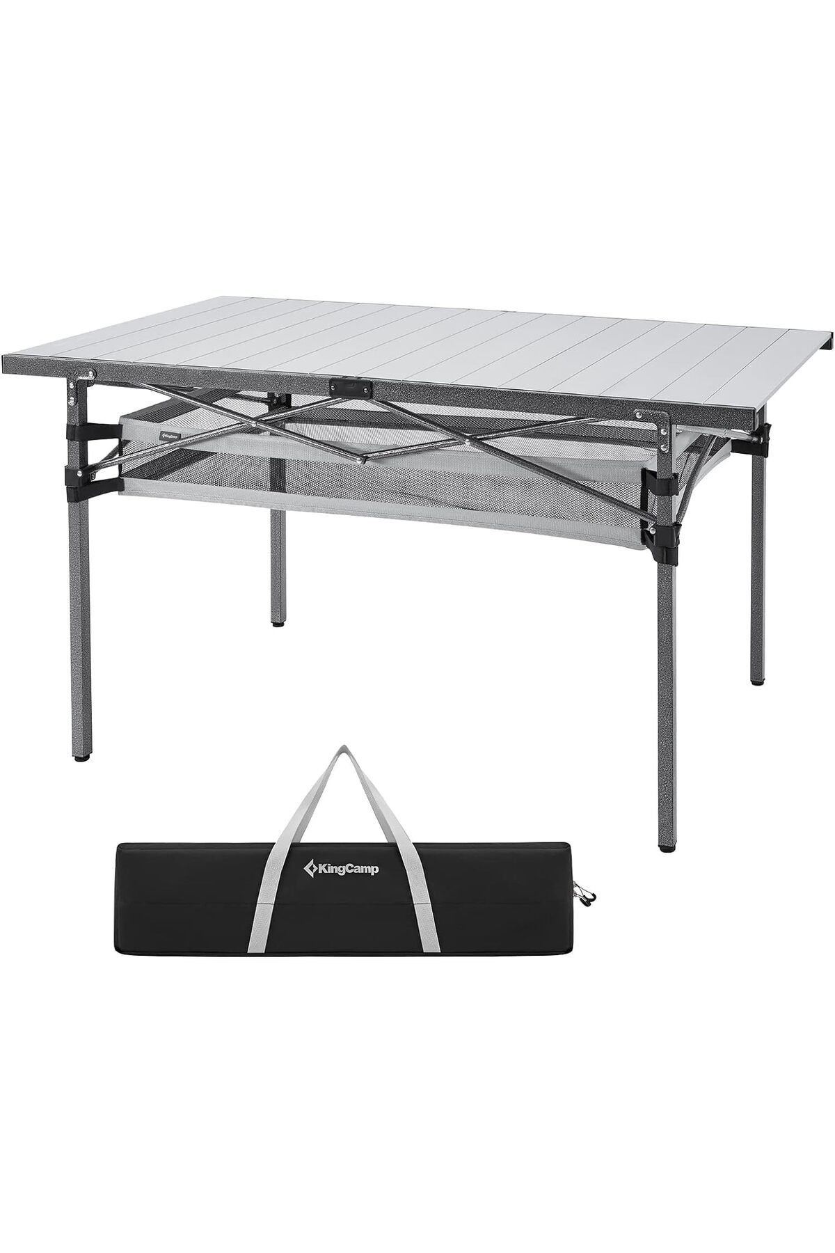 میز کمپ مشکی سیاه کمپینگ باغ تاشو طراحی مدرن و ساختار با دوام 4 6 نفر KINGCAMP