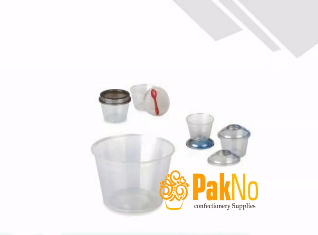 لیوان گرد پایه دار متوسط پلاستیکی