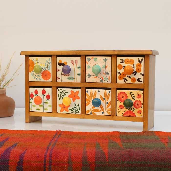 ست جای ادویه 8 پارچه مدل کشویی