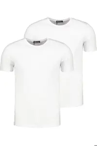 تی شرت چند رنگ مردانه مجموعه ای از دو T8569 خدمه گردن سفید و Dewberry