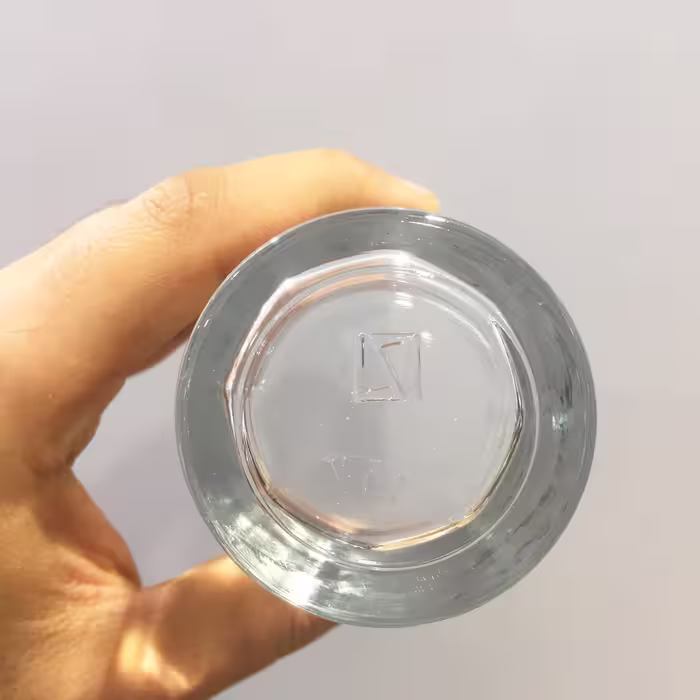 لیوان زنجان گلس مدل AQUA طرح خشتی کد 1112 بسته 6 عددی