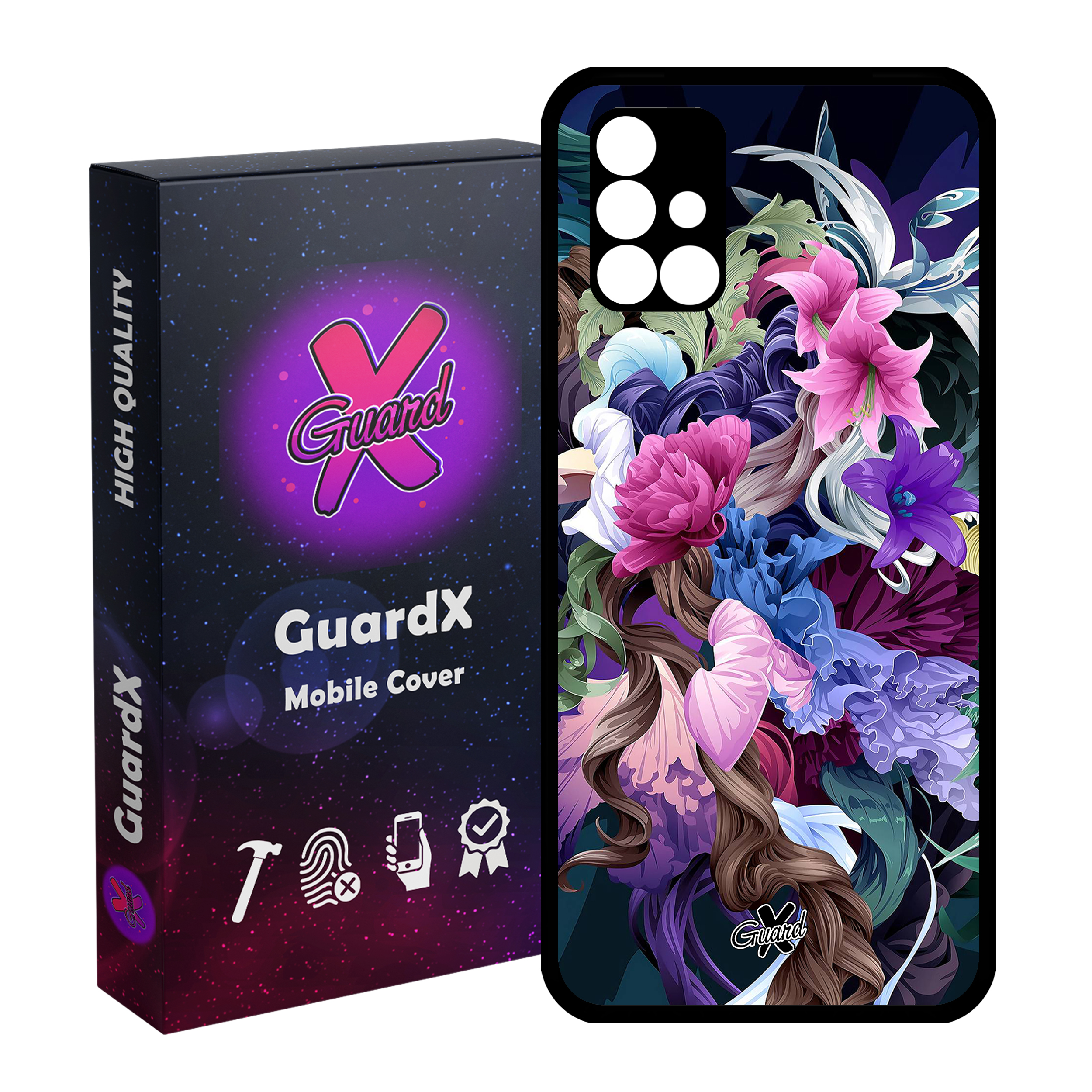 کاور گارد ایکس طرح Flower مدل Glass10172 مناسب برای گوشی موبایل سامسونگ Galaxy A51 5G