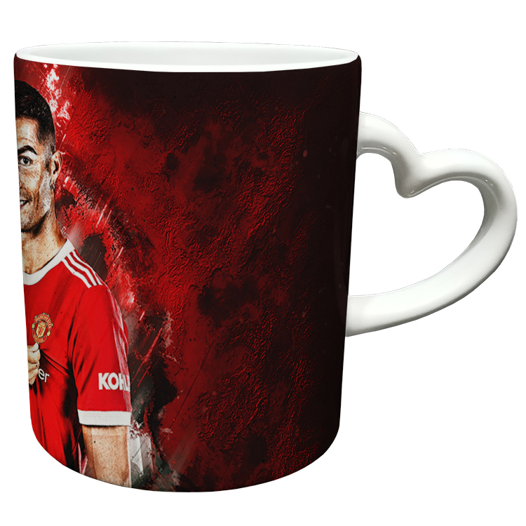 ماگ مدل دسته قلبی طرح رونالدو کد 93