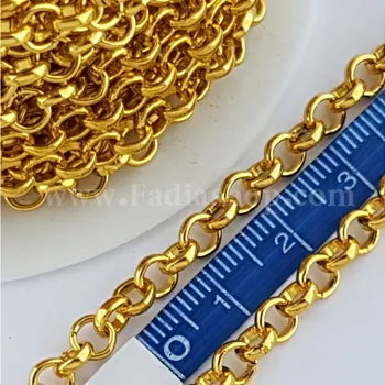 زنجیر دو لایه ریز طلایی