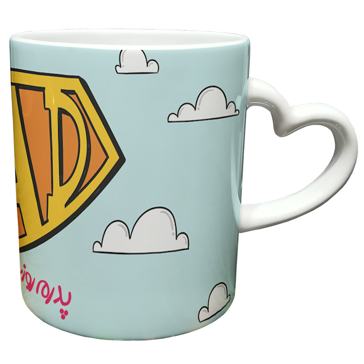 ماگ مدل دسته قلبی طرح روز پدر کد 60