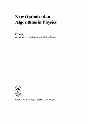 خرید و دانلود نسخه کامل کتاب New Optimization Algorithms in Physics