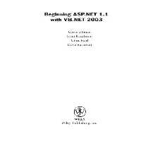 خرید و دانلود نسخه کامل کتاب Beginning ASPNET 11 with VBNET 2003
