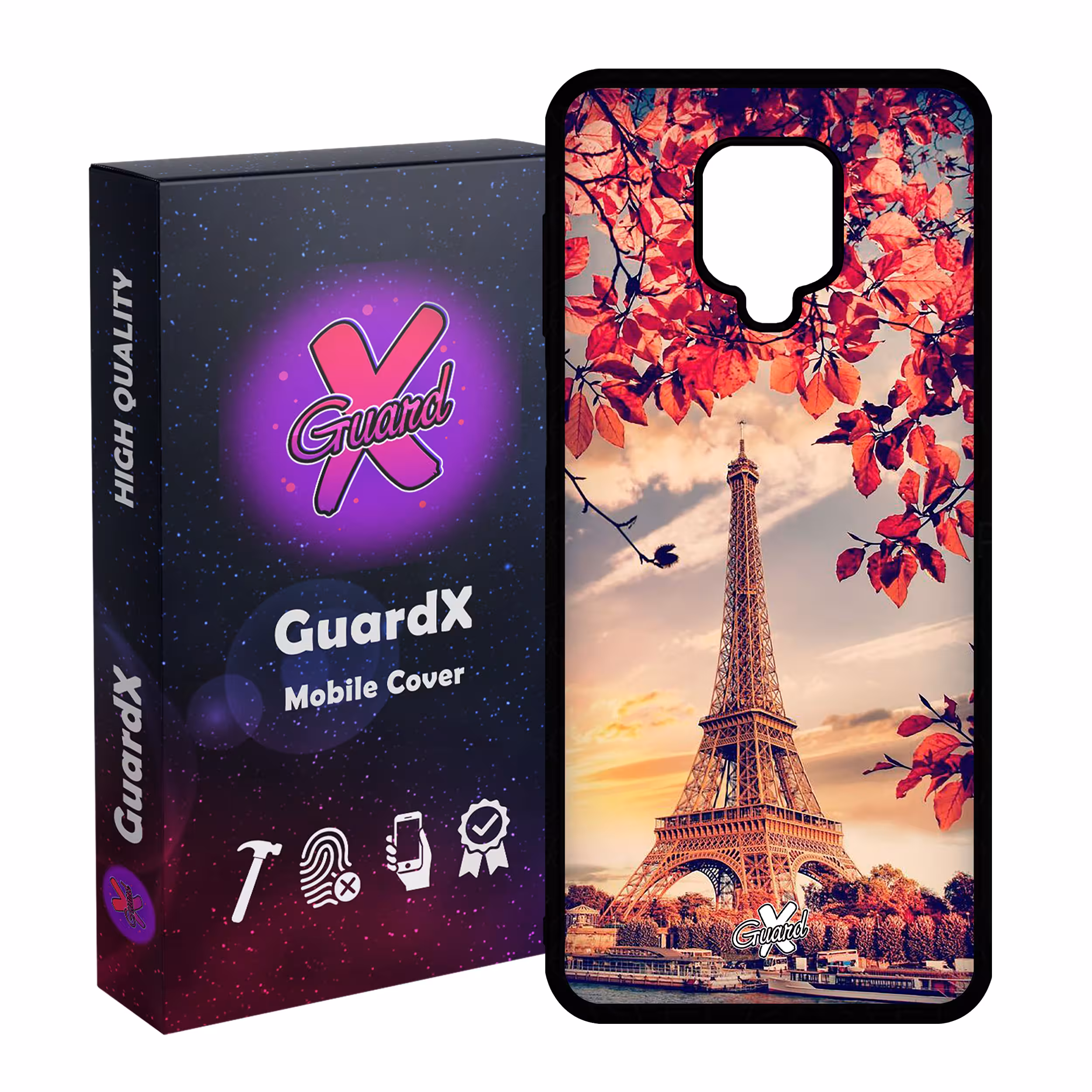 کاور گارد ایکس طرح Eiffel Tower مدل Glass10125 مناسب برای گوشی موبایل شیائومی Redmi Note 9S / Note 9 Pro / Note 9 Pro Max