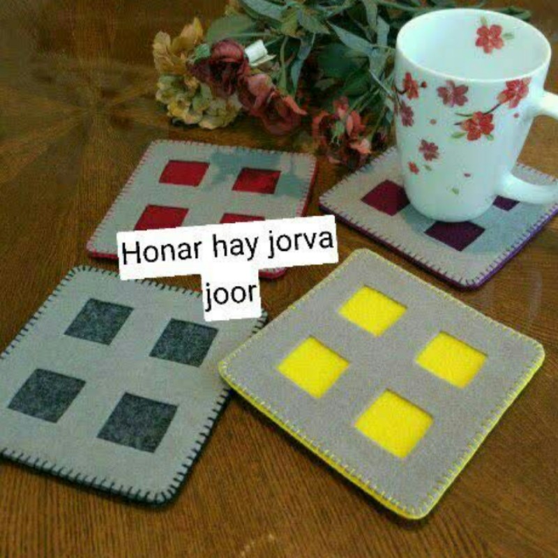 زیر لیوانی نمدی جذابمون