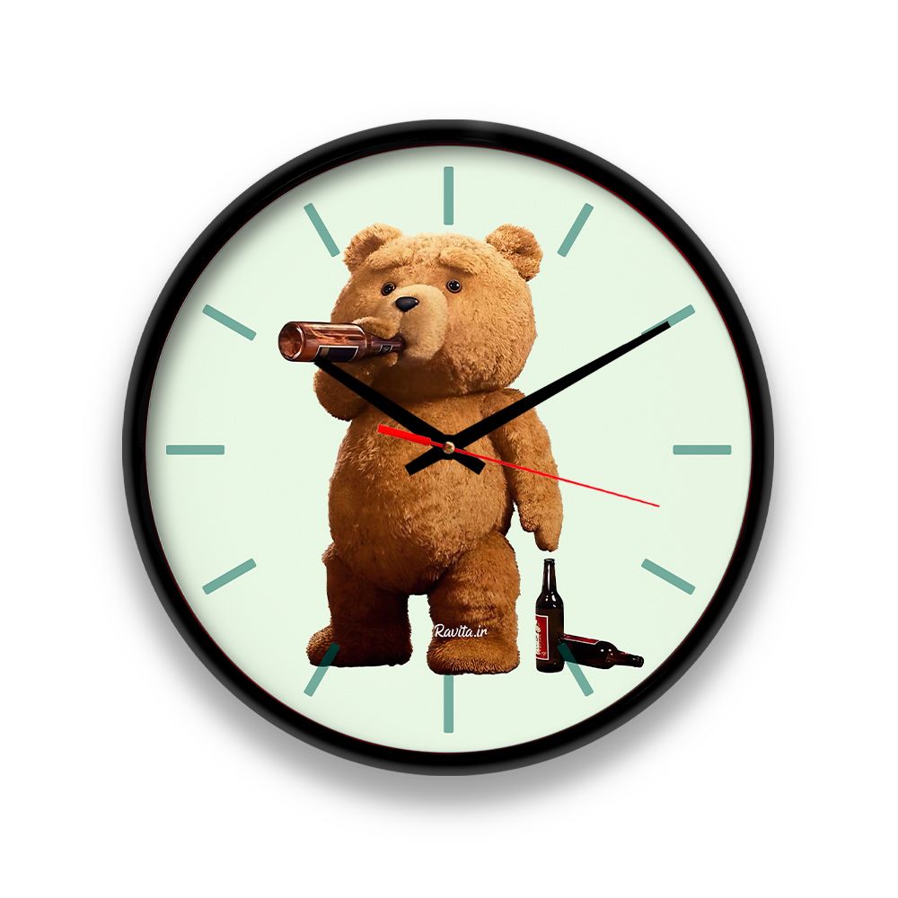 ساعت‌ دیواری رومیزی راویتا طرح تدی کد 3425