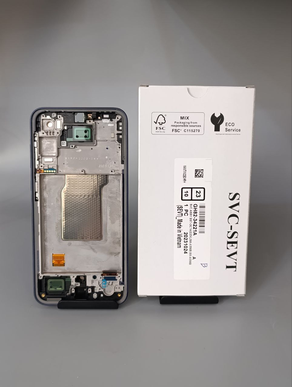 شرکتی دبی با فرم LCD Samsung A356 A35 5G BLUE ( Frame) Service Pack 100% Doubi