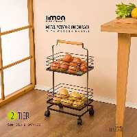 جای سیب زمینی و پیاز 2 طبقه فلزی لیمون کد 2324