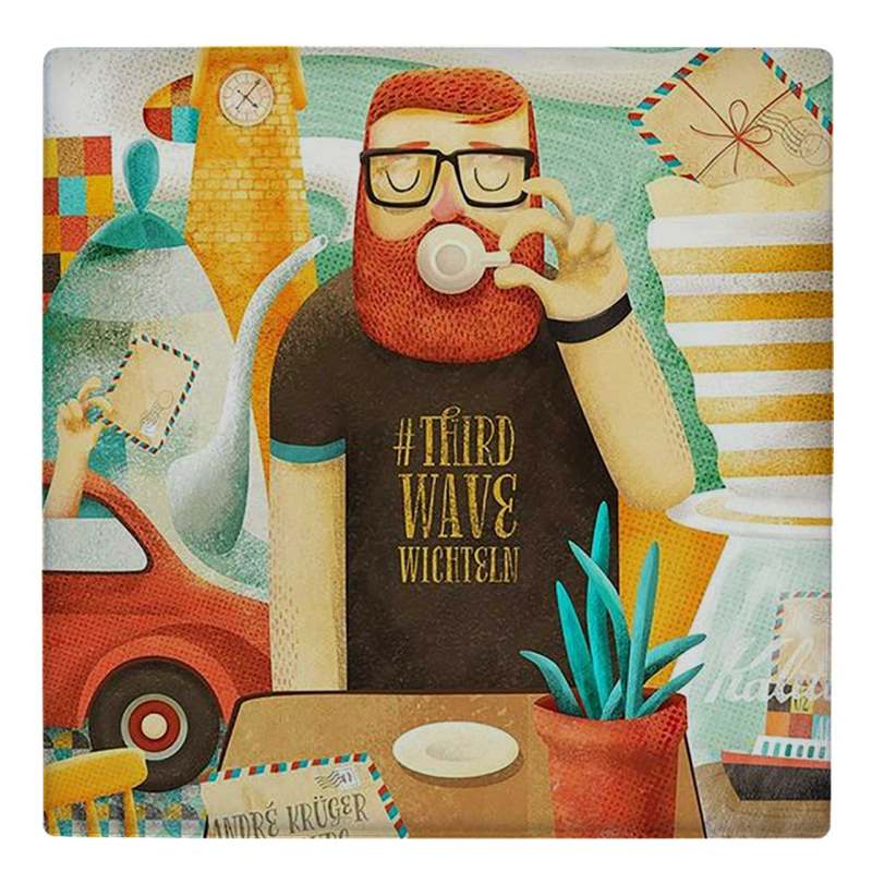 کاشی طرح کافی شاپ مدل لوحی BDT90