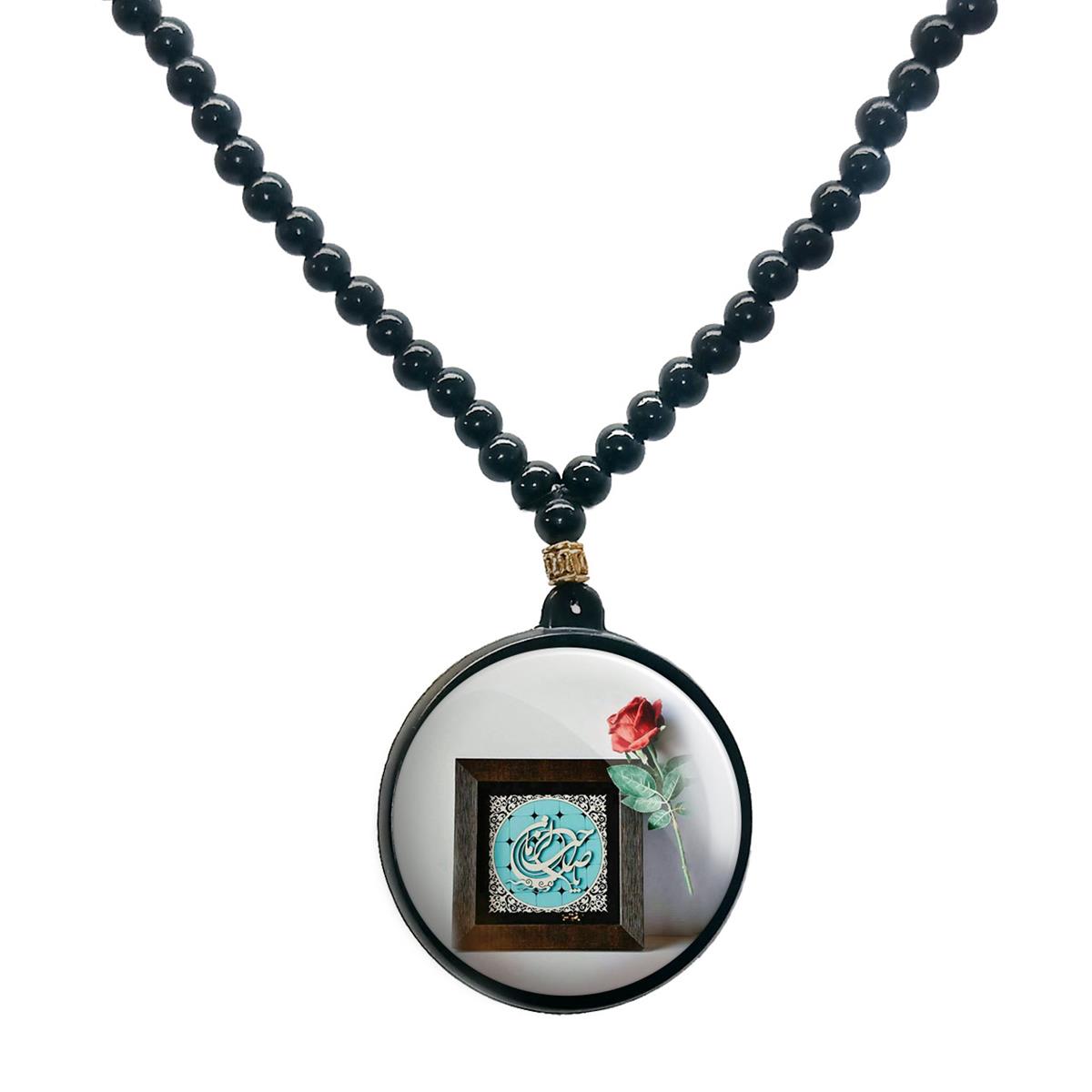 گردنبند پرمانه طرح امام زمان کد pmd.24065 مدل دو طرفه