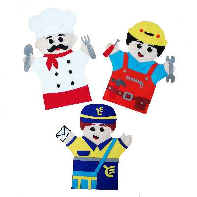 عروسک دستی طرح مشاغل کد 02 بسته 3 عددی