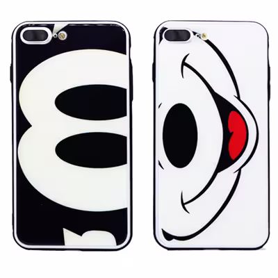 کاور طرح MICKEY MOUSE مدل BH-SET مناسب برای گوشی موبایل اپل Iphone 7 / 8 PLUS  مجموعه 2 عددی