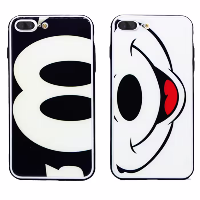 کاور طرح MICKEY MOUSE مدل BH-SET مناسب برای گوشی موبایل اپل Iphone 7 / 8 PLUS  مجموعه 2 عددی