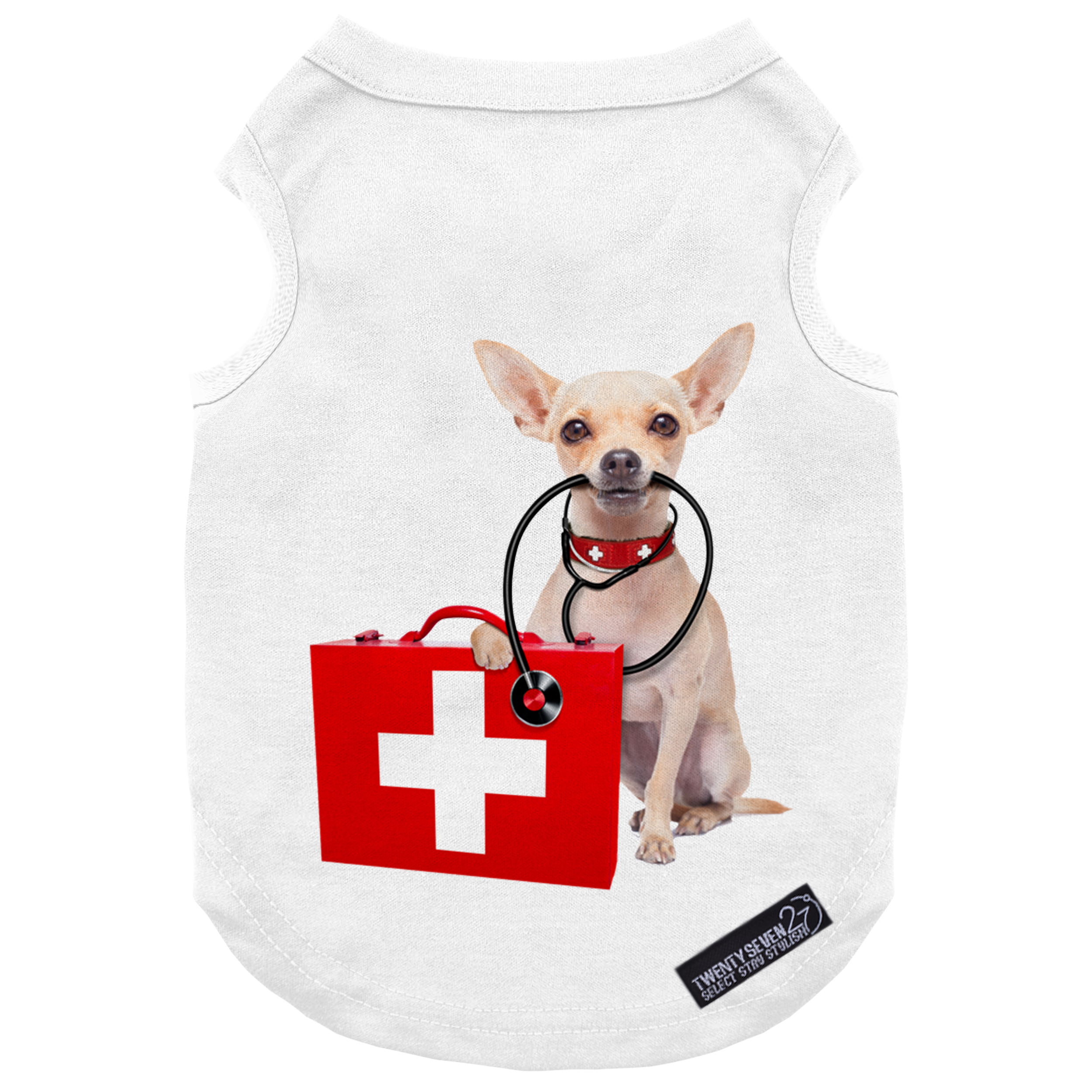 لباس سگ و گربه 27 طرح Dog Emergency کد MH233 سایز L
