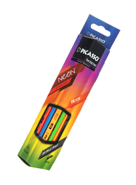 مداد مشکی HB پیکاسو مدل Neon (بسته 12 عددی) | چی بخونم