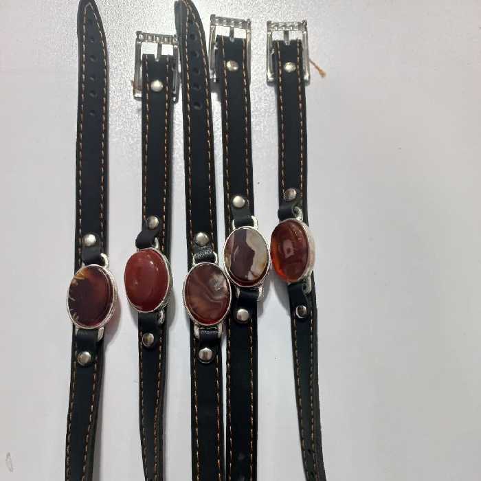 دستبند طرح چرم 