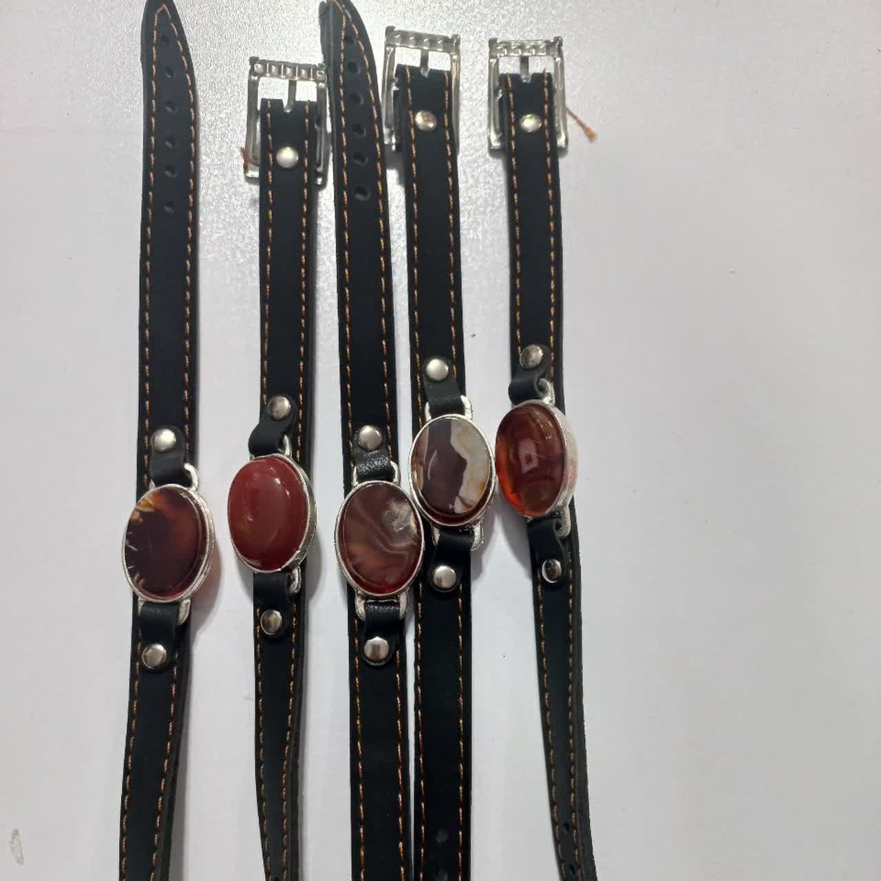 دستبند طرح چرم 