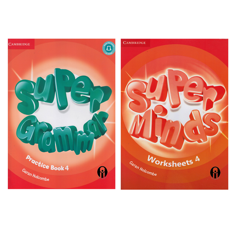 کتاب Super Minds Practice And WorkSheets 4 اثر Garan Holcombe انتشارات الوندپویان دو جلدی