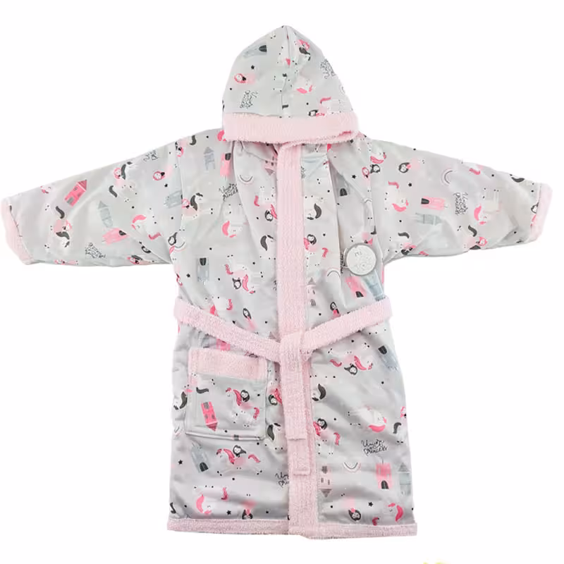 حوله تن پوش کلاه دار طرح یونیکورن و دختر مادرکر Mothercare
