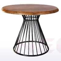 میز  ناهار خوری غذاخوری ام دی اف پایه فلزی خانه آشپزخانه باغ ویلا روف گاردن رستوران و کافه برتویا (پس کرایه)