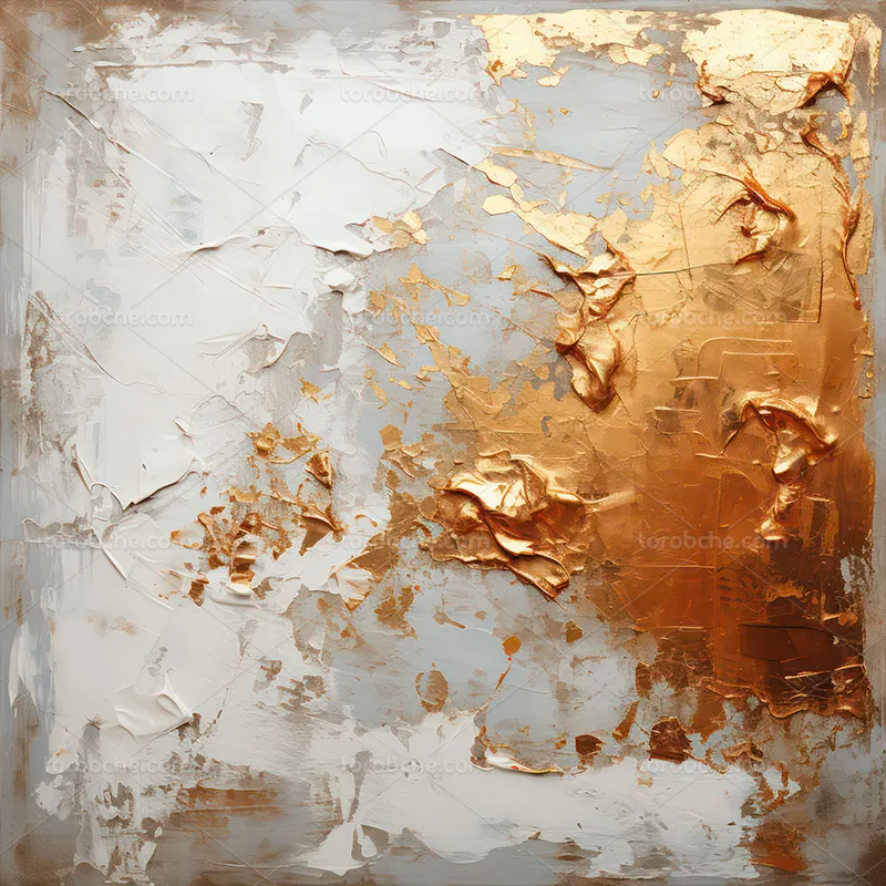 تکسچر رنگ روغن سفید و طلایی | گرافیک با طعم تربچه