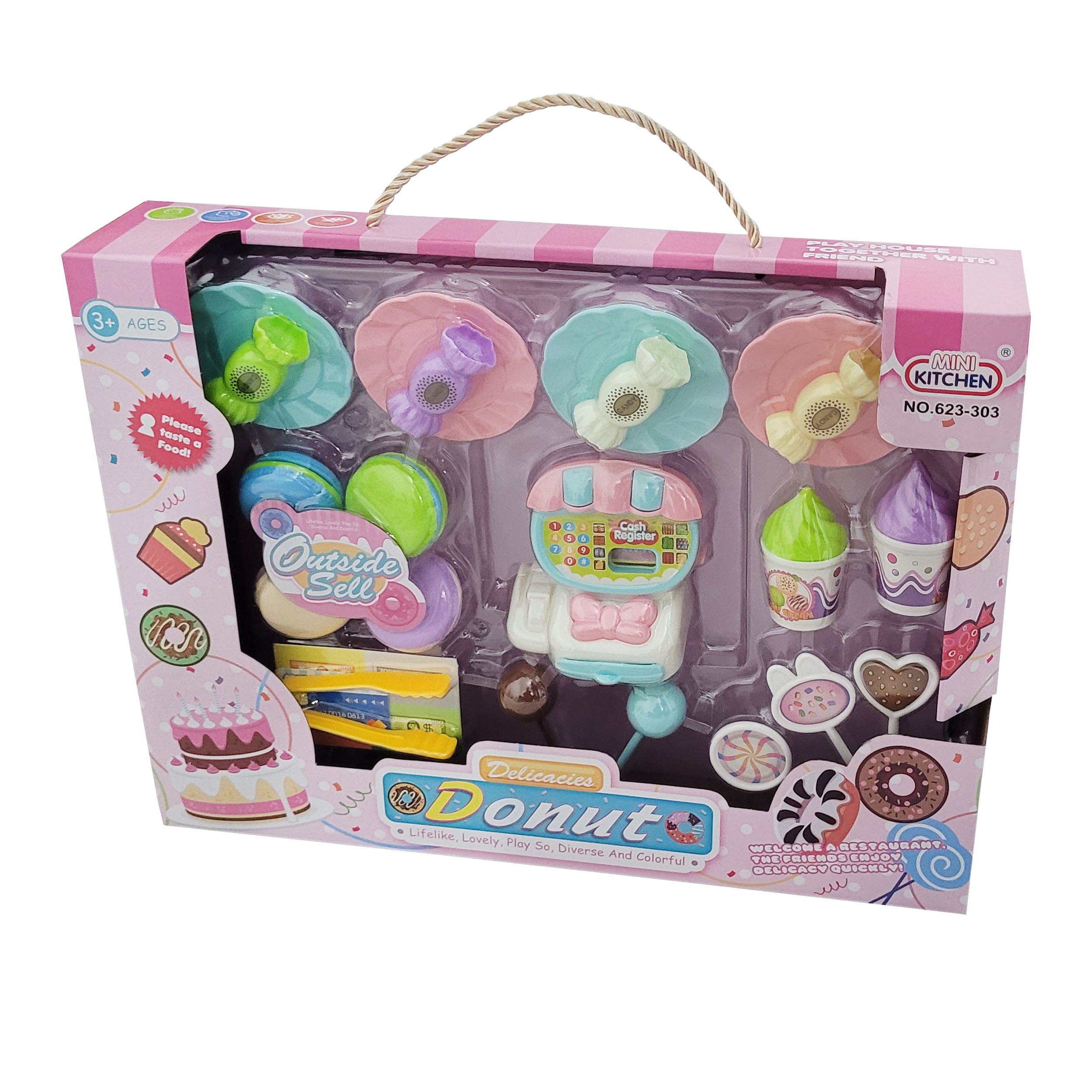 اسباب بازی طرح شیرینی فروشی مدل Donut کد 335 مجموعه 22 عددی